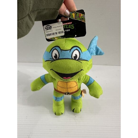 Dog Toy Leonardo Teenage Mutant Ninja Turtles Plush Squeaky TMNT Fetch for Pets - Picture 4 of 4
